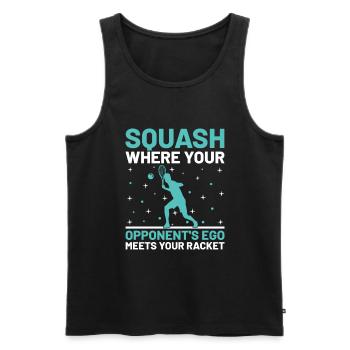 Squash Player Squash Tennis Player Raquetball Spor - Men's Premium Organic Tank Top - black - Front - AI Model Male 178 light (178cm)