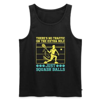 Squashspieler Squash-Tennisspieler Raquetball-Spor - Männer Premium Bio Tank Top - Schwarz - Vorne - Michal (187cm)