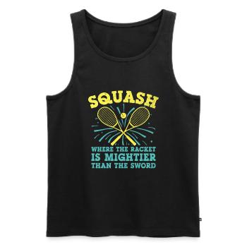 Squash Player Squash Tennis Player Raquetball Spor - Men's Premium Organic Tank Top - black - Front - AI Model Male 178 light (178cm)