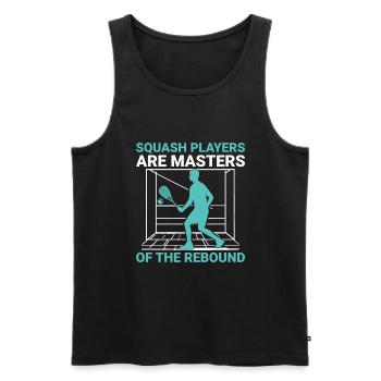 Squashspieler Squash-Tennisspieler Raquetball-Spor - Männer Premium Bio Tank Top - Schwarz - Vorne - Michal (187cm)