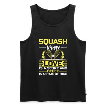 Squash Player Squash Tennis Player Raquetball Spor - Men's Premium Organic Tank Top - black - Front - AI Model Male 178 light (178cm)