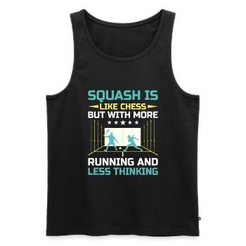 Squashspieler Squash-Tennisspieler Raquetball-Spor - Männer Premium Bio Tank Top - Schwarz - Vorne - Michal (187cm)