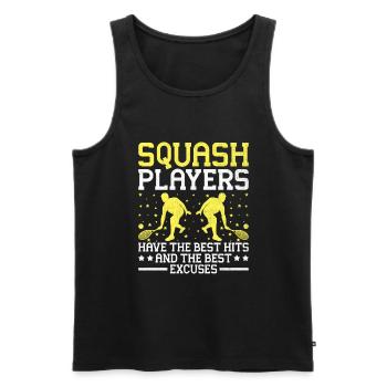 Squashspieler Squash-Tennisspieler Raquetball-Spor - Männer Premium Bio Tank Top - Schwarz - Vorne - Michal (187cm)