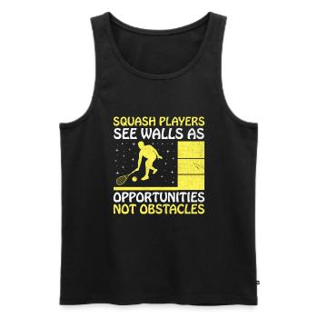 Squash Player Squash Tennis Player Raquetball Spor - Men's Premium Organic Tank Top - black - Front - AI Model Male 178 light (178cm)