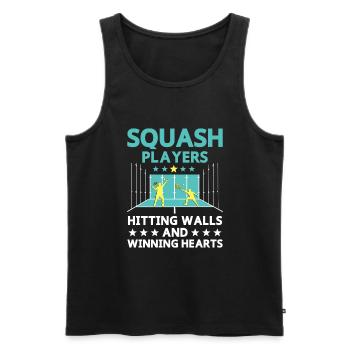 Squash Player Squash Tennis Player Raquetball Spor - Men's Premium Organic Tank Top - black - Front - AI Model Male 178 light (178cm)