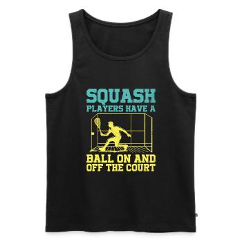 Squash Player Squash Tennis Player Raquetball Spor - Men's Premium Organic Tank Top - black - Front - AI Model Male 178 light (178cm)