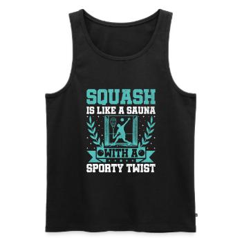 Squash Player Squash Tennis Player Raquetball Spor - Men's Premium Organic Tank Top - black - Front - AI Model Male 178 light (178cm)