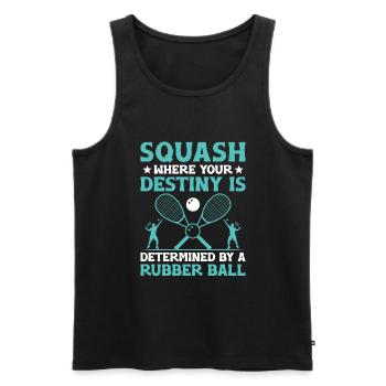 Squashspieler Squash-Tennisspieler Raquetball-Spor - Männer Premium Bio Tank Top - Schwarz - Vorne - Michal (187cm)