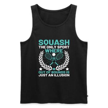 Squashspieler Squash-Tennisspieler Raquetball-Spor - Männer Premium Bio Tank Top - Schwarz - Vorne - Michal (187cm)