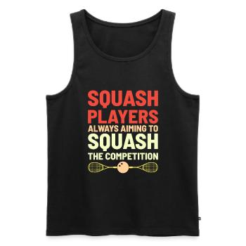 Squash Player Squash Tennis Player Raquetball Spor - Men's Premium Organic Tank Top - black - Front - AI Model Male 178 light (178cm)
