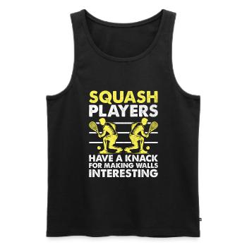 Squash Player Squash Tennis Player Raquetball Spor - Men's Premium Organic Tank Top - black - Front - AI Model Male 178 light (178cm)