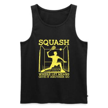 Squashspieler Squash Tennisspieler Raquetball Spor - Männer Premium Bio Tank Top - Schwarz - Vorne - Michal (187cm)
