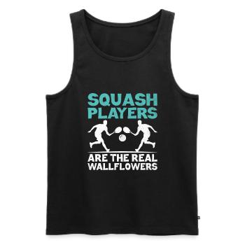 Squashspieler Squash Tennisspieler Raquetball Spor - Männer Premium Bio Tank Top - Schwarz - Vorne - Michal (187cm)