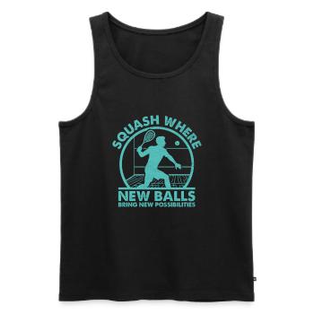 Squash Player Squash Tennis Player Raquetball Spor - Men's Premium Organic Tank Top - black - Front - AI Model Male 178 light (178cm)
