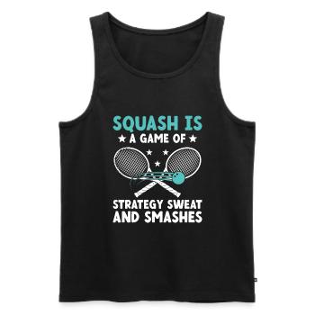 Joueur de squash Joueur de squash Joueur de tennis Raquetball Spor - Débardeur bio Premium Homme - noir - Devant - Michal (187cm)
