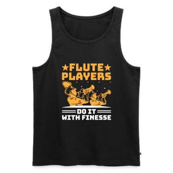 Blaskapelle Sprüche Lustige Marschinstrumente - Männer Premium Bio Tank Top - Schwarz - Vorne - Michal (187cm)