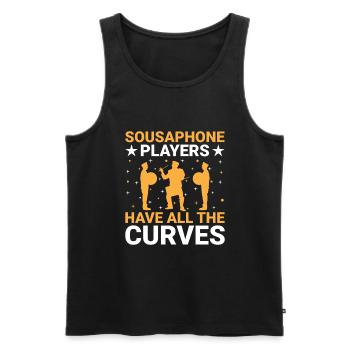 Marching Band Sayings Funny Marching Instruments - Men's Premium Organic Tank Top - black - Front - Michal (187cm)