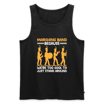 Marching Band Sayings Funny Marching Instruments - Men's Premium Organic Tank Top - black - Front - Michal (187cm)