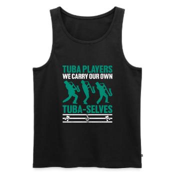 Blaskapelle Sprüche Lustige Marschinstrumente - Männer Premium Bio Tank Top - Schwarz - Vorne - Michal (187cm)
