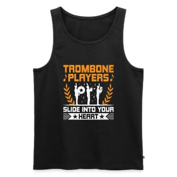 Blaskapelle Sprüche Lustige Marschinstrumente - Männer Premium Bio Tank Top - Schwarz - Vorne - Michal (187cm)