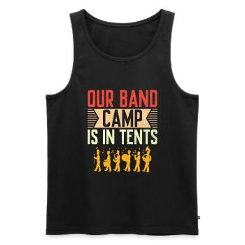 Marching Band Sayings Funny Marching Instruments - Men's Premium Organic Tank Top - black - Front - Michal (187cm)