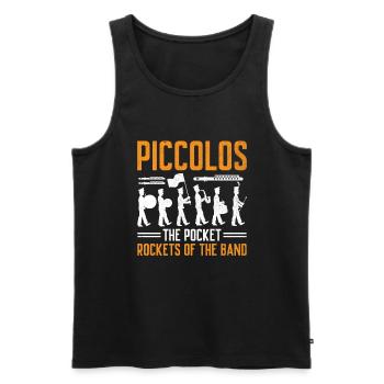 Marching Band Sayings Funny Marching Instruments - Men's Premium Organic Tank Top - black - Front - Michal (187cm)