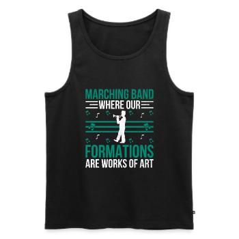 Marching Band Sayings Funny Marching Instruments - Men's Premium Organic Tank Top - black - Front - Michal (187cm)