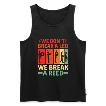 Marching Band Sayings Funny Marching Instruments - Men's Premium Organic Tank Top - black - Front - Michal (187cm)