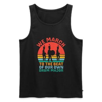 Marching Band Sayings Funny Marching Instruments - Men's Premium Organic Tank Top - black - Front - Michal (187cm)