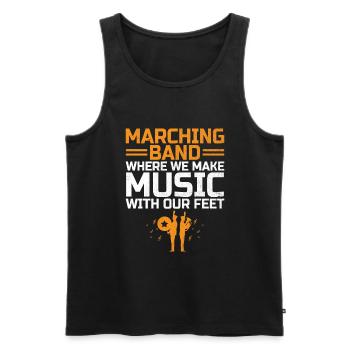 Marching Band Sayings Funny Marching Instruments - Men's Premium Organic Tank Top - black - Front - Michal (187cm)