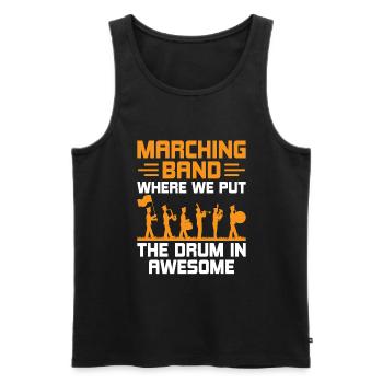 Blaskapelle Sprüche Lustige Marschinstrumente - Männer Premium Bio Tank Top - Schwarz - Vorne - Michal (187cm)