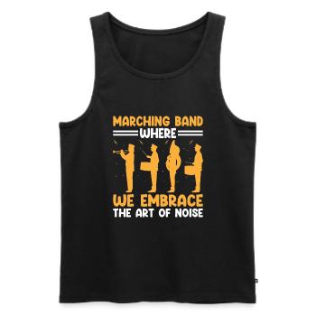 Marching Band Sayings Funny Marching Instruments - Men's Premium Organic Tank Top - black - Front - Michal (187cm)