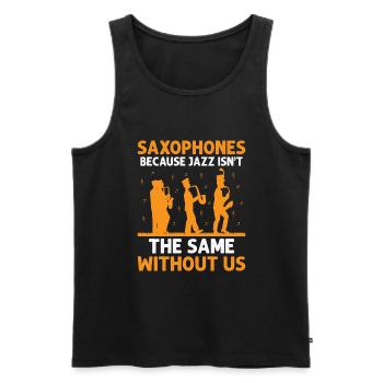 Marching Band Sayings Funny Marching Instruments - Men's Premium Organic Tank Top - black - Front - Michal (187cm)