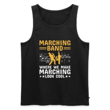 Marching Band Sayings Funny Marching Instruments - Men's Premium Organic Tank Top - black - Front - Michal (187cm)