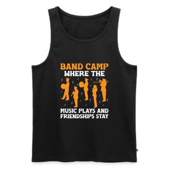 Blaskapelle Sprüche Lustige Marschinstrumente - Männer Premium Bio Tank Top - Schwarz - Vorne - Michal (187cm)