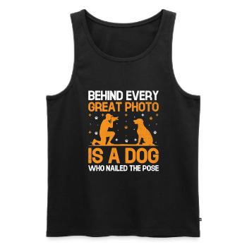 Dog Lover Photography Loves Dog Photographer Dogs - Men's Premium Organic Tank Top - black - Front - Michal (187cm)