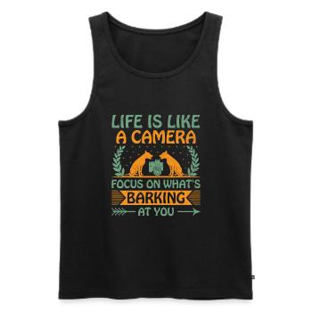 Dog Lover Photography Loves Dog Photographer Dogs - Men's Premium Organic Tank Top - black - Front - Michal (187cm)