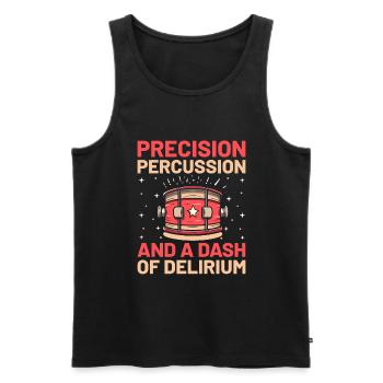 Drum Corps Marching Band Drum Corp Music Percussio - Men's Premium Organic Tank Top - black - Front - Michal (187cm)