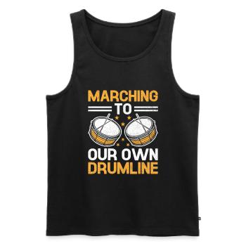 Drum Corps Marching Band Drum Corp Music Percussio - Men's Premium Organic Tank Top - black - Front - Michal (187cm)