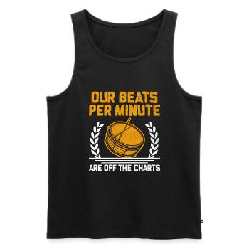 Drum Corps Marching Band Drum Corp Music Percussio - Men's Premium Organic Tank Top - black - Front - Michal (187cm)