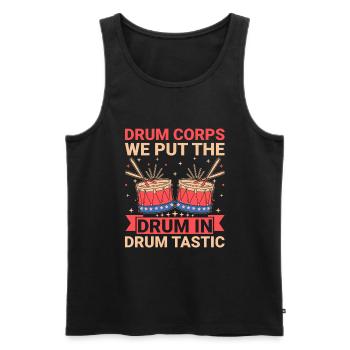 Drum Corps Marching Band Drum Corp Music Percussio - Männer Premium Bio Tank Top - Schwarz - Vorne - Michal (187cm)