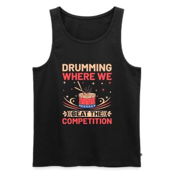 Drum Corps Marching Band Drum Corp Music Percussio - Men's Premium Organic Tank Top - black - Front - Michal (187cm)