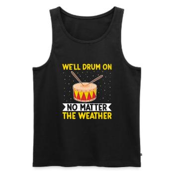 Drum Corps Marching Band Drum Corp Music Percussio - Men's Premium Organic Tank Top - black - Front - Michal (187cm)