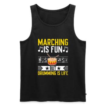 Drum Corps Marching Band Drum Corp Music Percussio - Männer Premium Bio Tank Top - Schwarz - Vorne - AI Model Male 178 light (178cm)