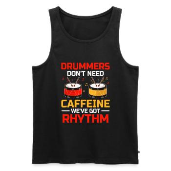 Drum Corps Marching Band Drum Corp Music Percussio - Men's Premium Organic Tank Top - black - Front - Michal (187cm)