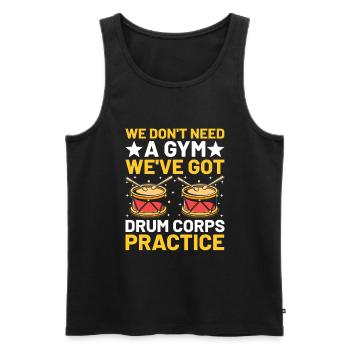 Drum Corps Marching Band Drum Corp Music Percussio - Men's Premium Organic Tank Top - black - Front - Michal (187cm)