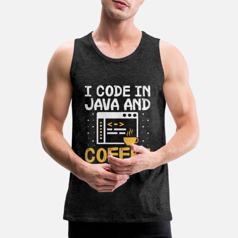 Café Codage Programmeur Codeur Développeur Nerd Coff Débardeur bio Premium Homme