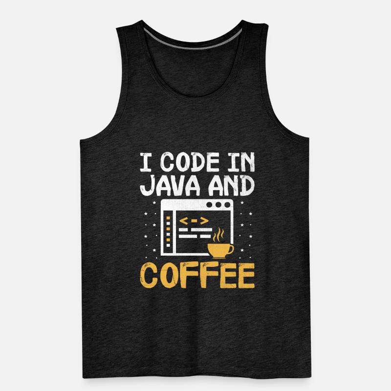 Café Codage Programmeur Codeur Développeur Nerd Coff Débardeur bio Premium Homme