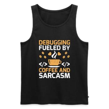 Coffee Coding Programmer Coder Developer Nerd Coff - Men's Premium Organic Tank Top - black - Front - Michal (187cm)