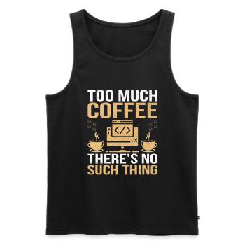 Coffee Coding Programmer Coder Developer Nerd Coff - Men's Premium Organic Tank Top - black - Front - Michal (187cm)